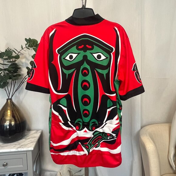 MEC Performance Bike Med Mens Cycling XXL | Authentic Aztec shirt, 3 Pocket Back - Picture 7 of 11